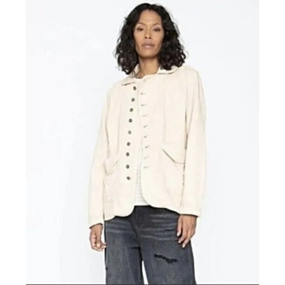 Sandrine Rose X Free People Women's Sz XS Sunflower Empire Jacket Button Up NWT - Picture 1 of 10
